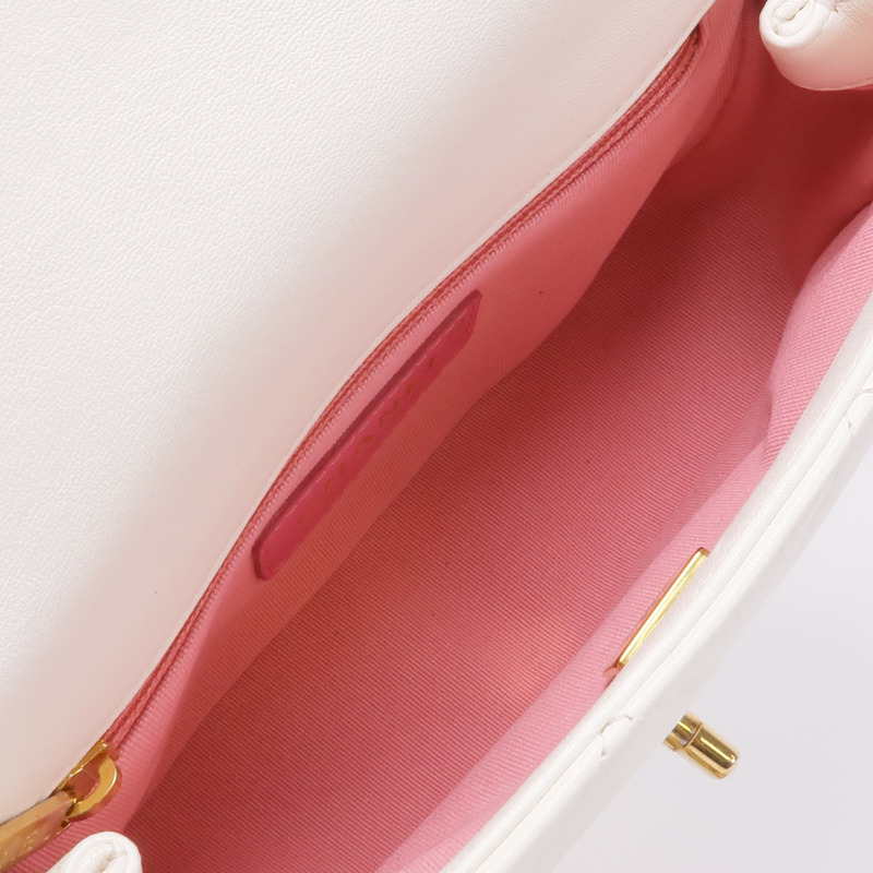 CHANEL 牛皮皮革Chain Shoulder Bag銀扣鏈帶肩背袋-4