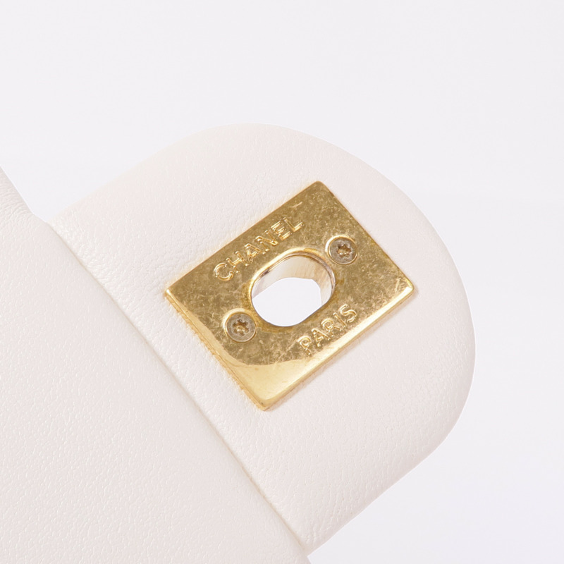 CHANEL 牛皮皮革Chain Shoulder Bag銀扣鏈帶肩背袋-8