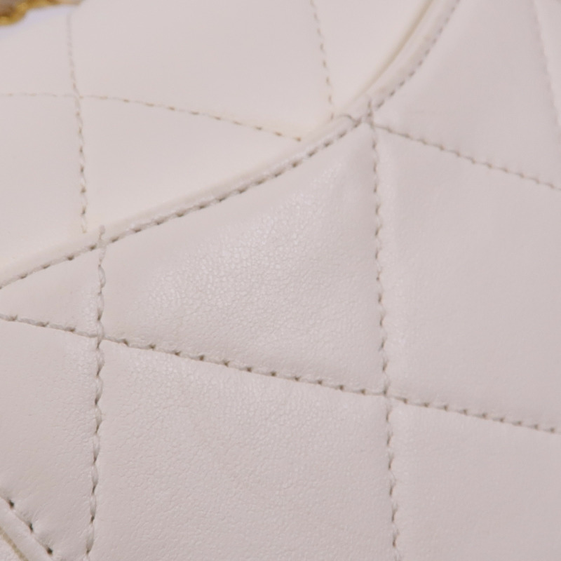 CHANEL 牛皮皮革Chain Shoulder Bag銀扣鏈帶肩背袋-15