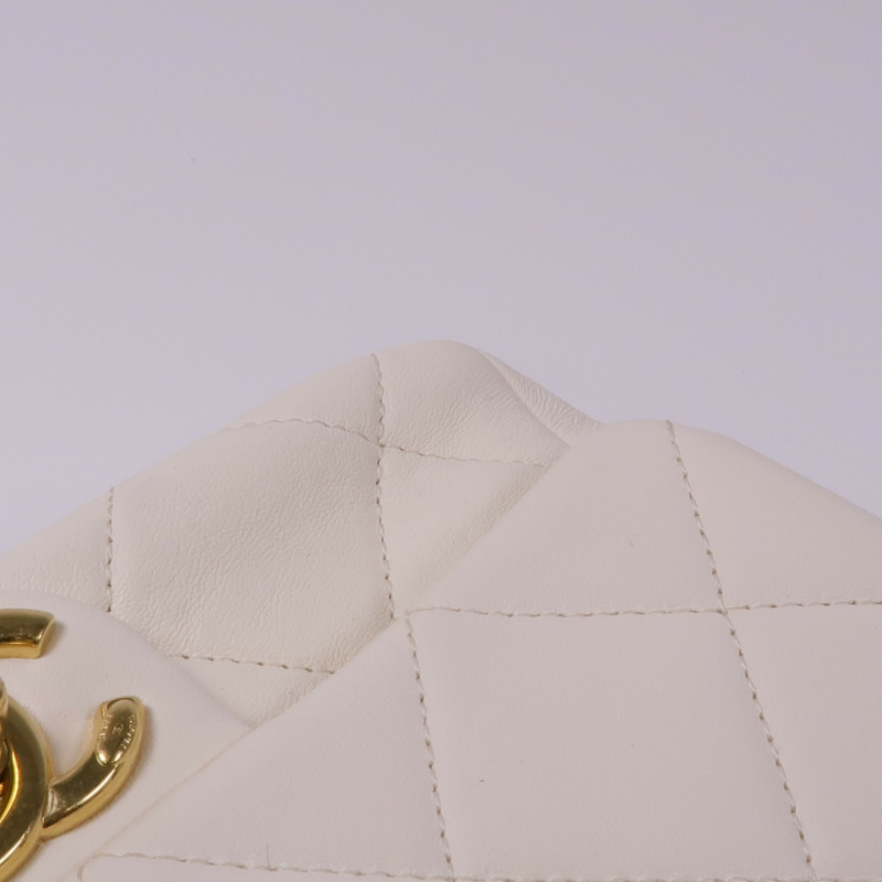 CHANEL 牛皮皮革Chain Shoulder Bag銀扣鏈帶肩背袋-18