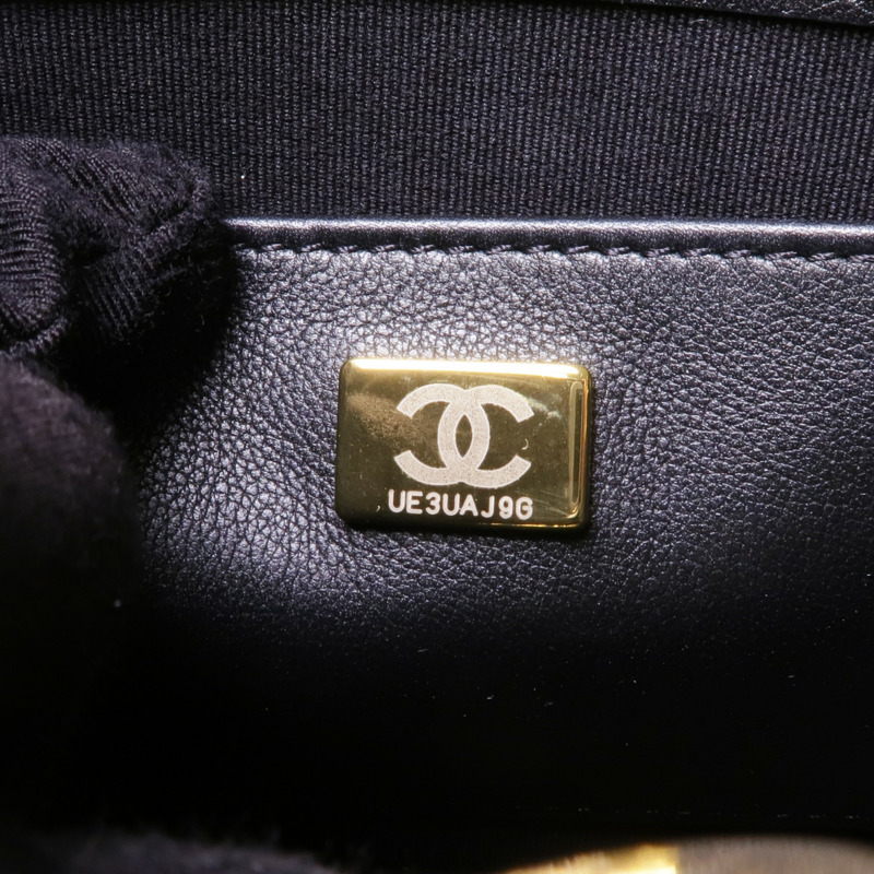 CHANEL 羊皮皮革2way Shoulder Bag金扣手挽肩背兩用袋-6