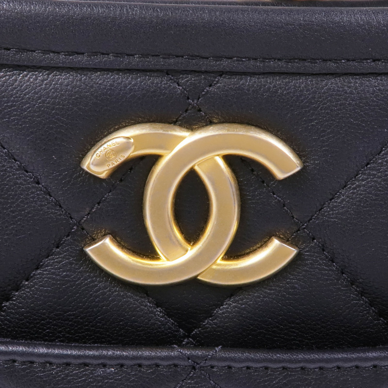 CHANEL 羊皮皮革2way Shoulder Bag金扣手挽肩背兩用袋-8