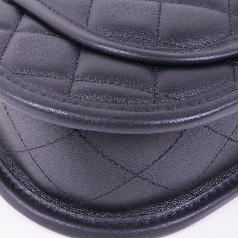 CHANEL 羊皮皮革2way Shoulder Bag金扣手挽肩背兩用袋-11