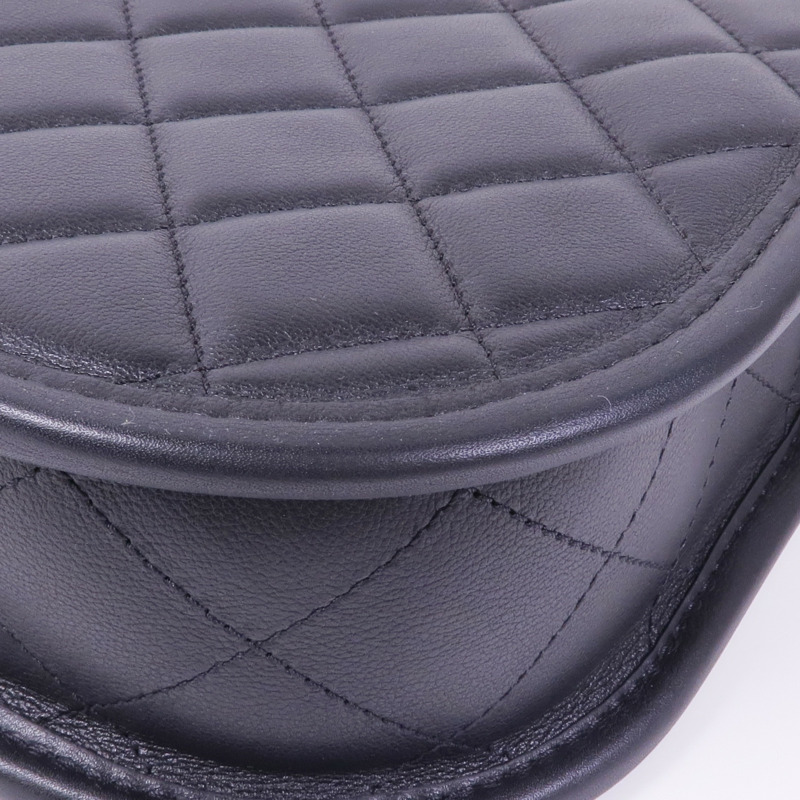 CHANEL 羊皮皮革2way Shoulder Bag金扣手挽肩背兩用袋-12