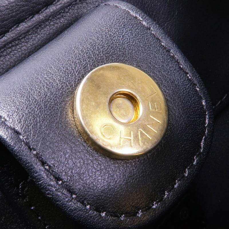 CHANEL 羊皮皮革2way Shoulder Bag金扣手挽肩背兩用袋-15