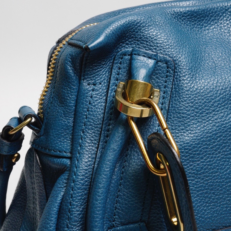 CHLOE  PARATY 小型牛皮手提包 土耳其藍-4