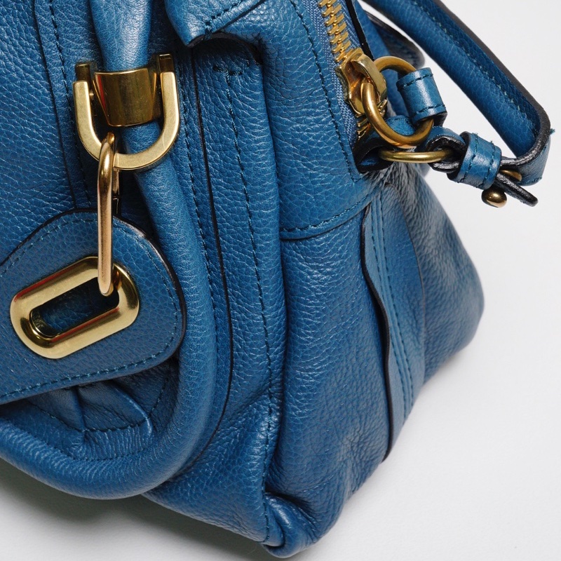 CHLOE  PARATY 小型牛皮手提包 土耳其藍-8