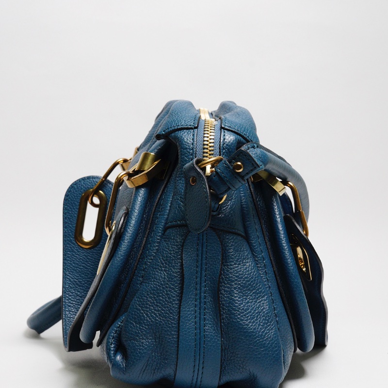 CHLOE  PARATY 小型牛皮手提包 土耳其藍-9