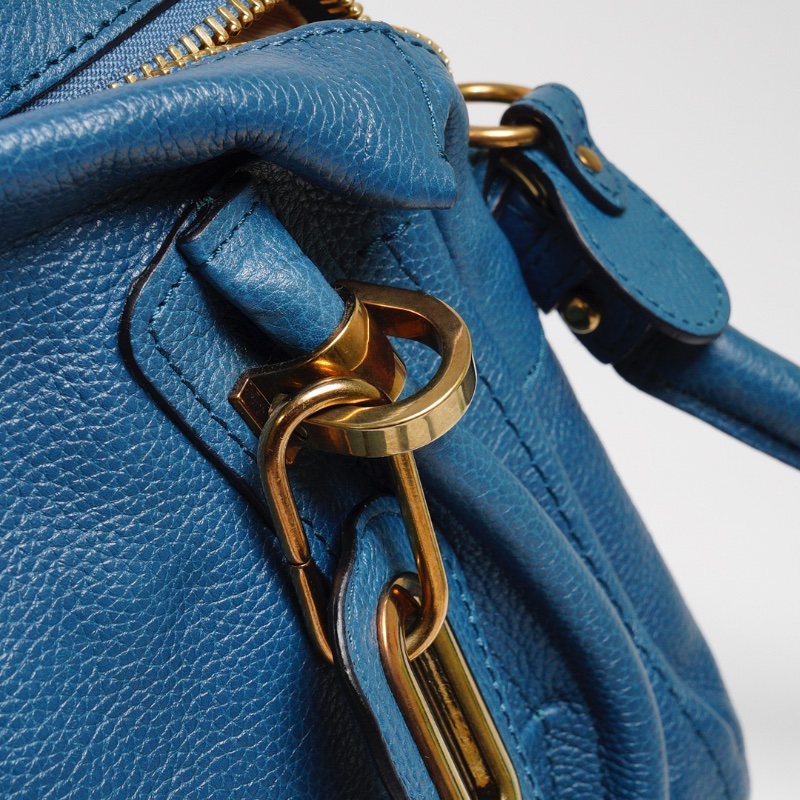 CHLOE  PARATY 小型牛皮手提包 土耳其藍-12