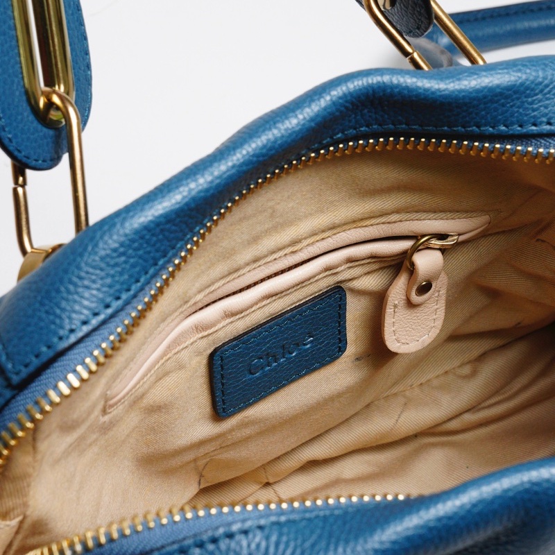 CHLOE  PARATY 小型牛皮手提包 土耳其藍-16