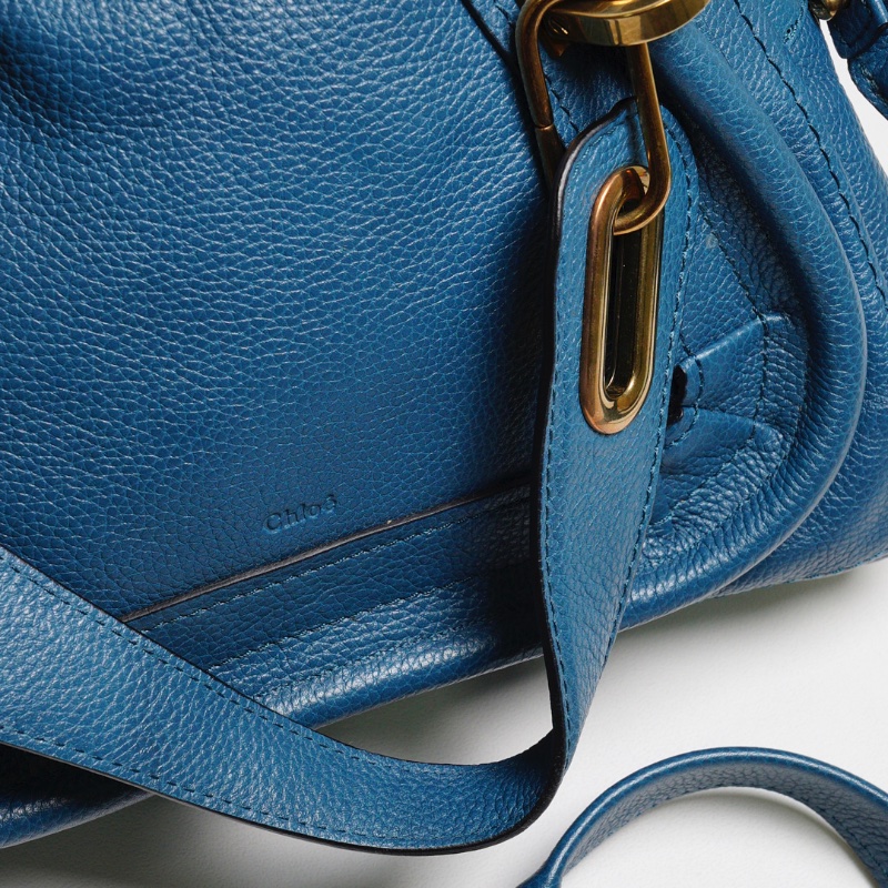 CHLOE  PARATY 小型牛皮手提包 土耳其藍-18