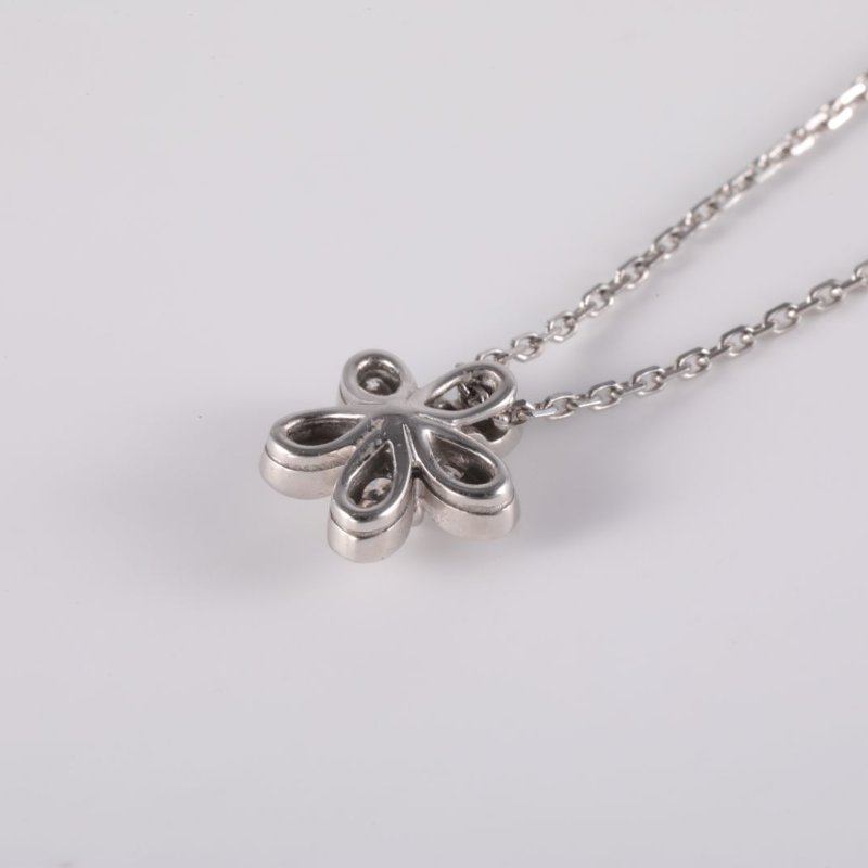 Van Cleef & Arpels 18K白金鑽石白金Socrate系列花朵滿鑽項鏈18K/18K/項鍊-2
