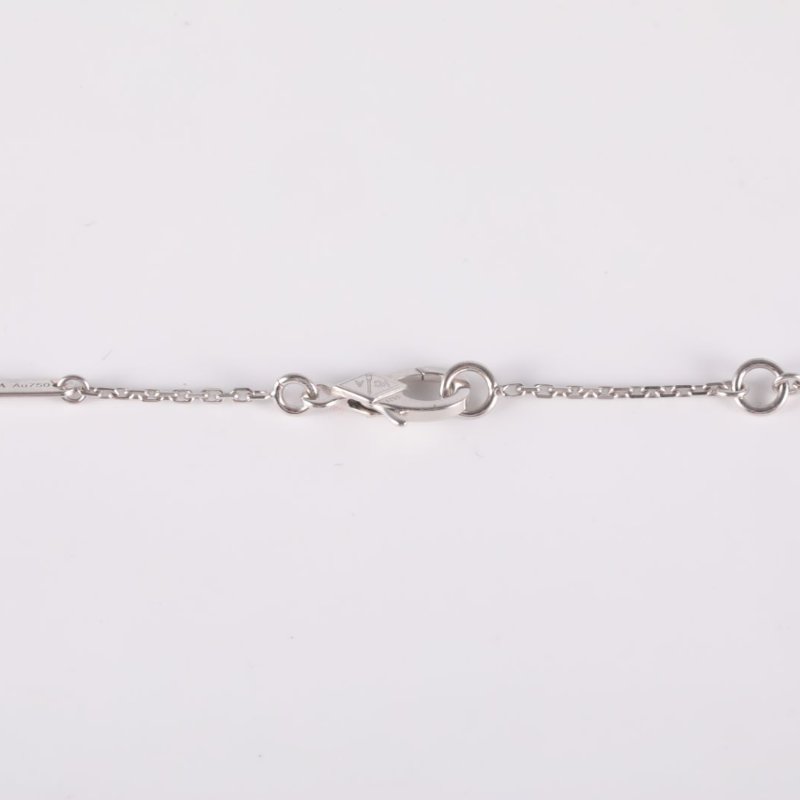 Van Cleef & Arpels 18K白金鑽石白金Socrate系列花朵滿鑽項鏈18K/18K/項鍊-4