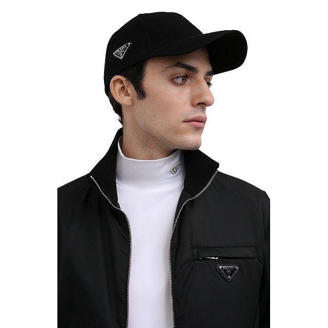 💎Han's house精品服飾💎PRADA LOGO 羊毛 帽子 現貨 原價22500-1