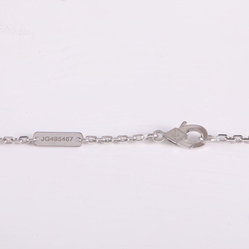 Van Cleef & Arpels 18K白金紫玉髓白金大花毛衣鏈24年18K/項鍊-4