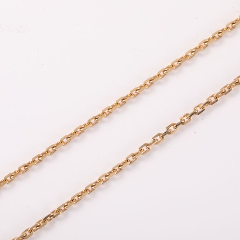 Van Cleef & Arpels 18K黃金黃金藍瑪瑙18k大花毛衣鏈項鏈18K項鍊-3