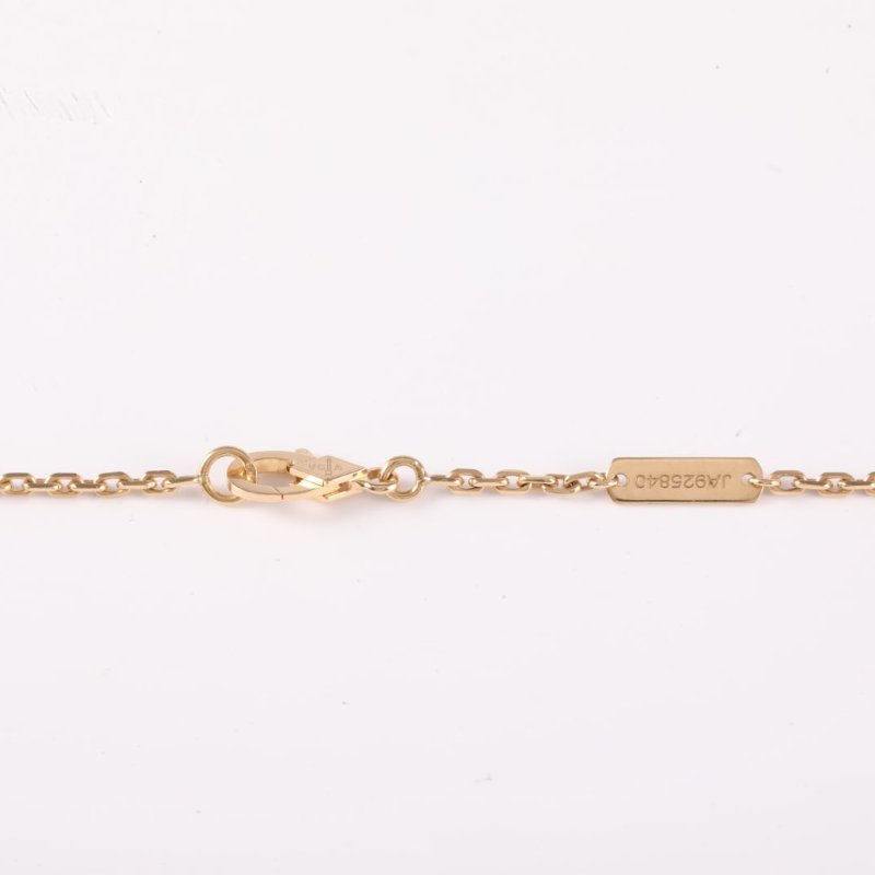 Van Cleef & Arpels 18K黃金黃金藍瑪瑙18k大花毛衣鏈項鏈18K項鍊-4