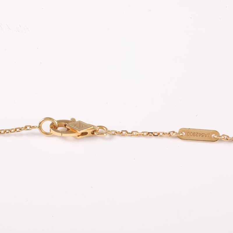 Van Cleef & Arpels SweetAlhambra小號蝴蝶項鏈18K黃金/白貝母項鏈黃金項鍊-4