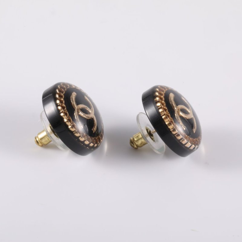 CHANEL 樹脂22A圓形亞克力耳環耳釘耳環-2