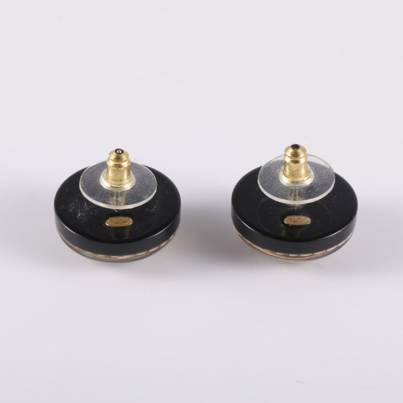 CHANEL 樹脂22A圓形亞克力耳環耳釘耳環-4