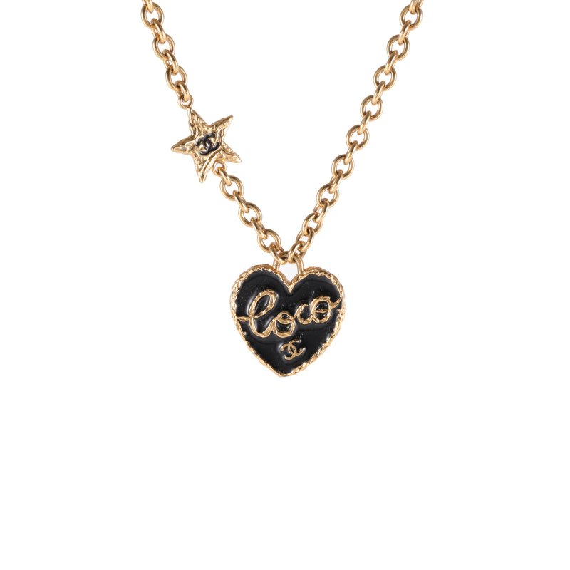 CHANEL 合金24P愛心coco熔岩星星項鏈項鍊-0