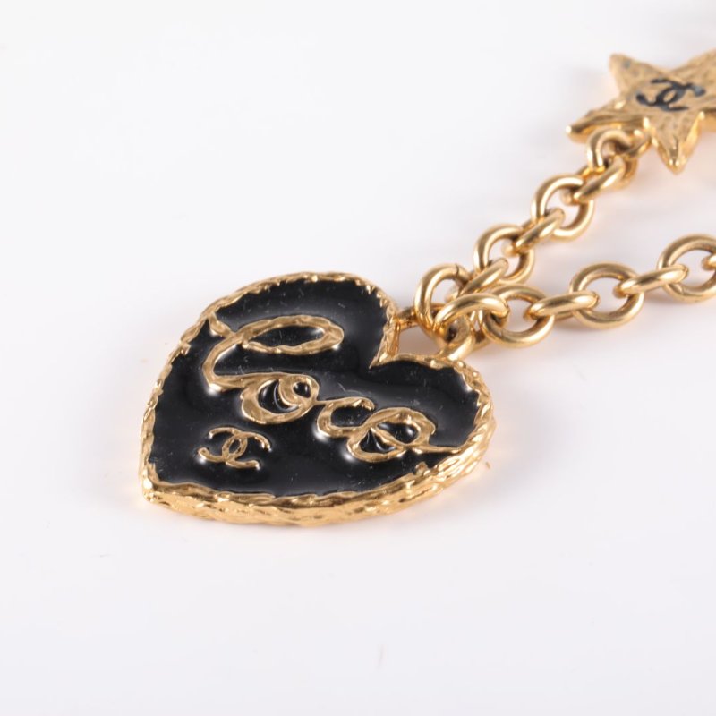 CHANEL 合金24P愛心coco熔岩星星項鏈項鍊-1