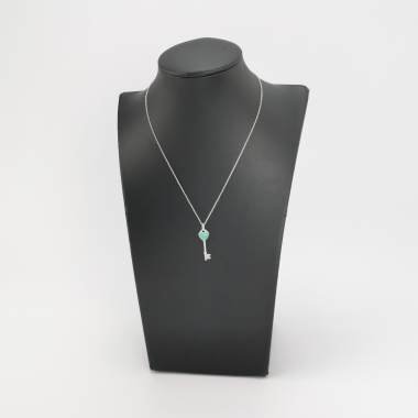 Tiffany & Co.Tiffany KeysS925琺琅愛心鑰匙吊墜項鍊-4