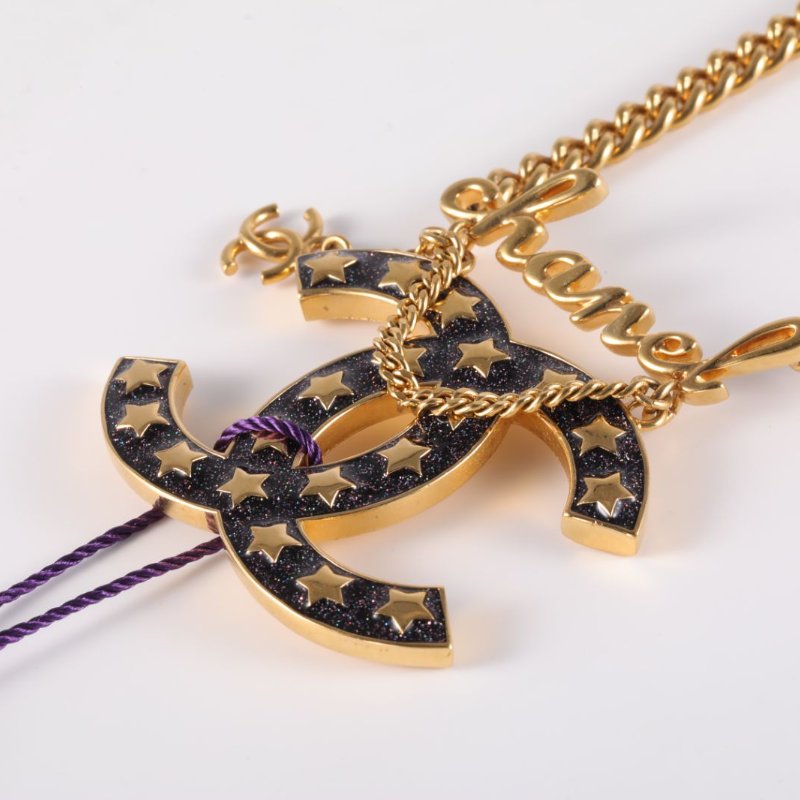 CHANEL 合金24C滿天星大雙C吊墜項鏈王一博同款項鍊-1