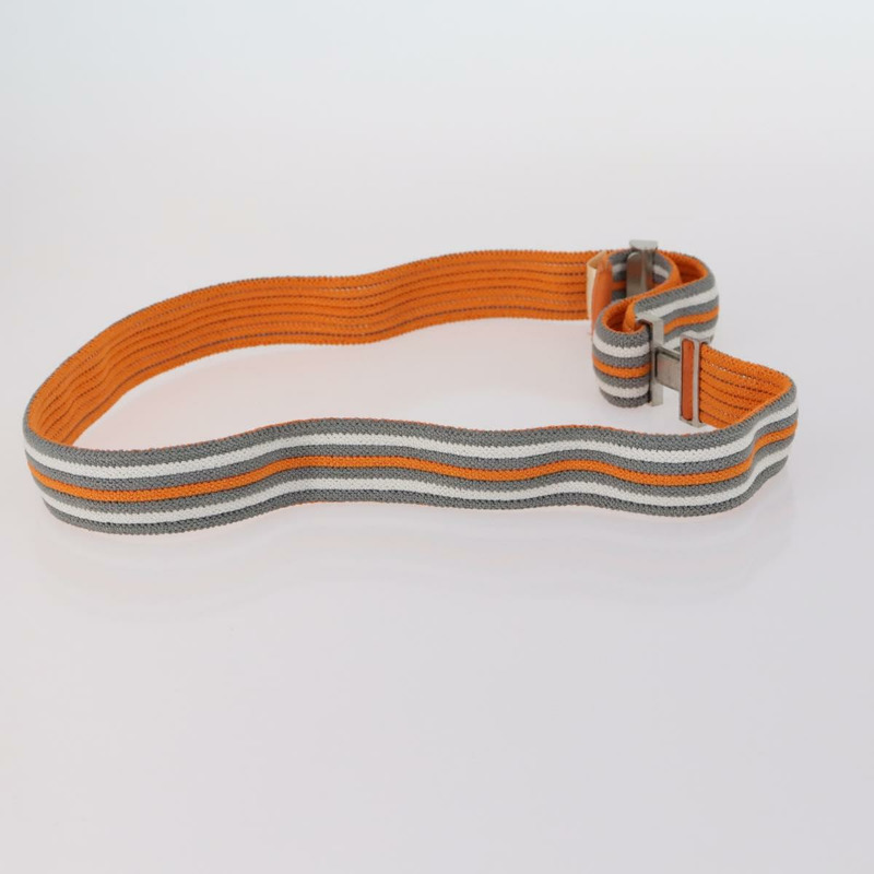 【日本直送】愛馬仕帆布皮革吊帶腰帶兩件套 橙色 正品 bs29192-3