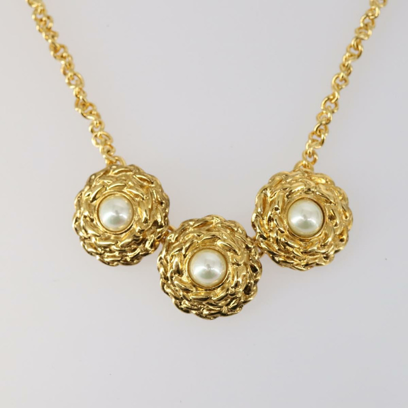 【日本直送】SAINT LAURENT 項鍊胸針金屬兩件套 金色 Auth bs29380-1