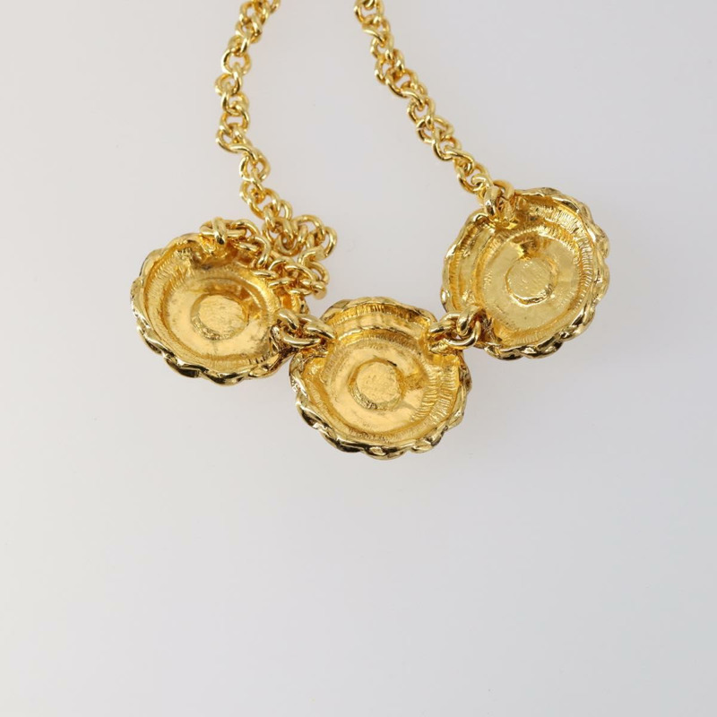 【日本直送】SAINT LAURENT 項鍊胸針金屬兩件套 金色 Auth bs29380-2