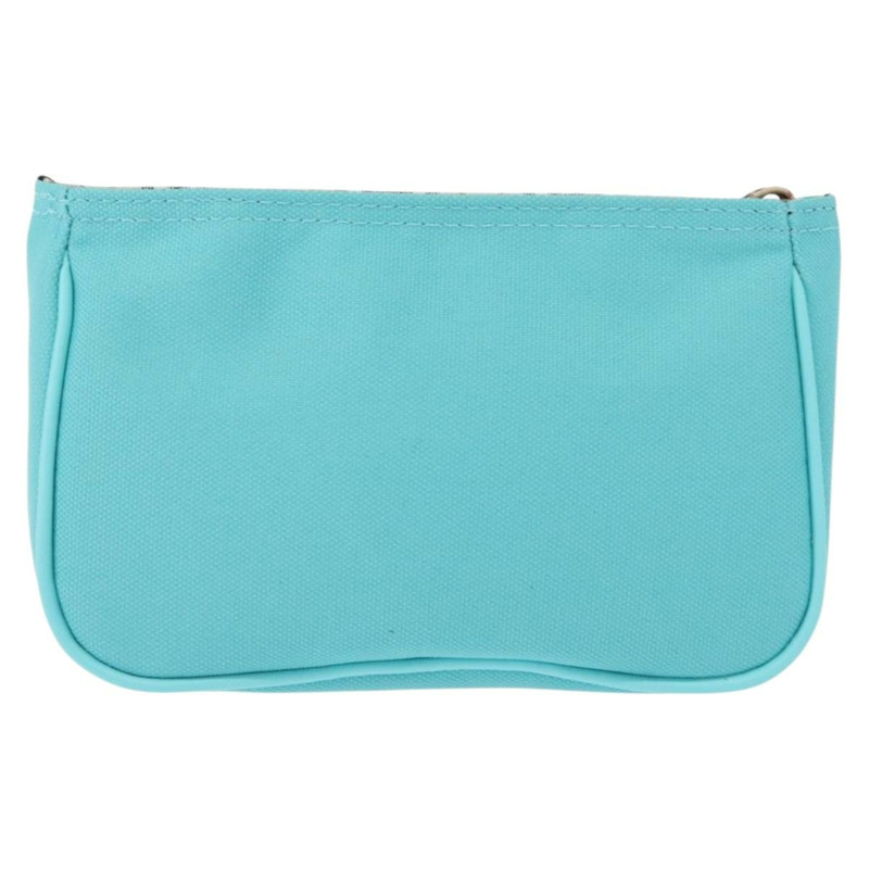 【日本直送】BURBERRY Nova 格紋手帕袋帆布兩件套 淺藍色 銀色 正品 am9484-2