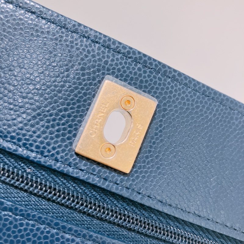 TK1867 CHANEL 香奈兒翻蓋式長銀包連金幣鏈帶包包22A TWIST YOUR BUTTONS CAVIAR WALLET ON CHAIN-29