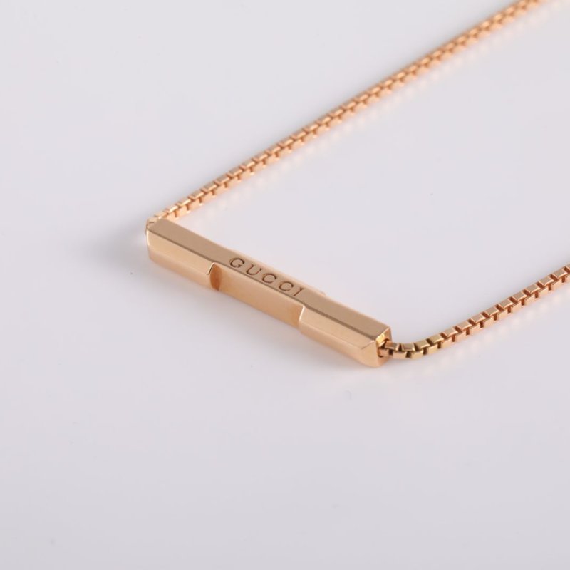 GUCCI 18K玫瑰金玫瑰金18K金項鏈GUCCILINKTOLOVE18K項鍊-1