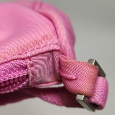 Prada 尼龍布純色三角徽標手提包-10