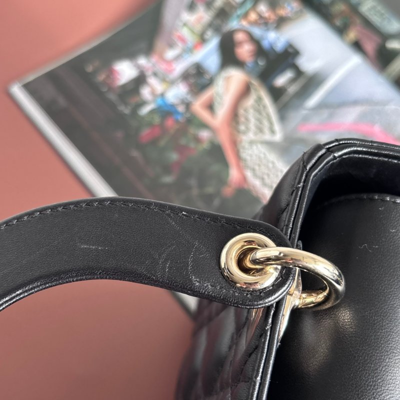 ::Christain Dior:: Lady Dior My ABCDior 小型包款 黛妃包 黑色手提包 斜背包 Cannage 籐格紋羊皮-15