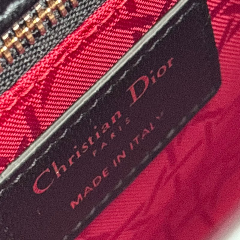 ::Christain Dior:: Lady Dior My ABCDior 小型包款 黛妃包 黑色手提包 斜背包 Cannage 籐格紋羊皮-21