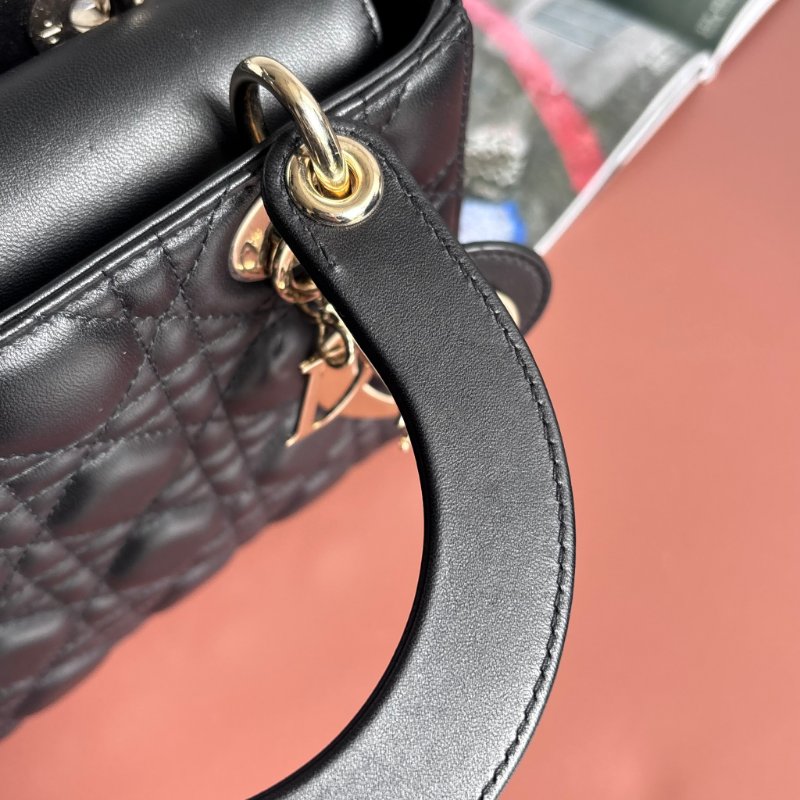 ::Christain Dior:: Lady Dior My ABCDior 小型包款 黛妃包 黑色手提包 斜背包 Cannage 籐格紋羊皮-39