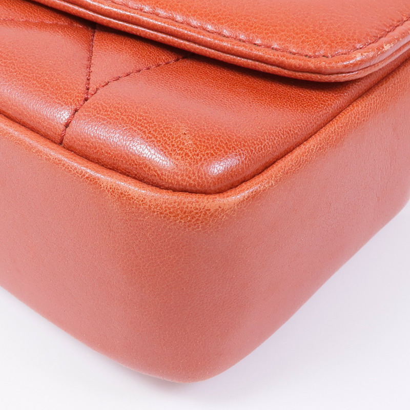 CHANEL 牛皮皮革Chain Shoulder Bag金扣鏈帶肩背袋-11