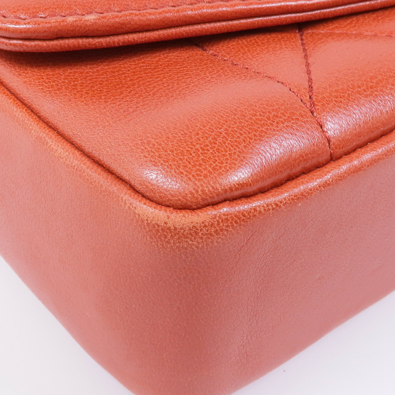 CHANEL 牛皮皮革Chain Shoulder Bag金扣鏈帶肩背袋-12