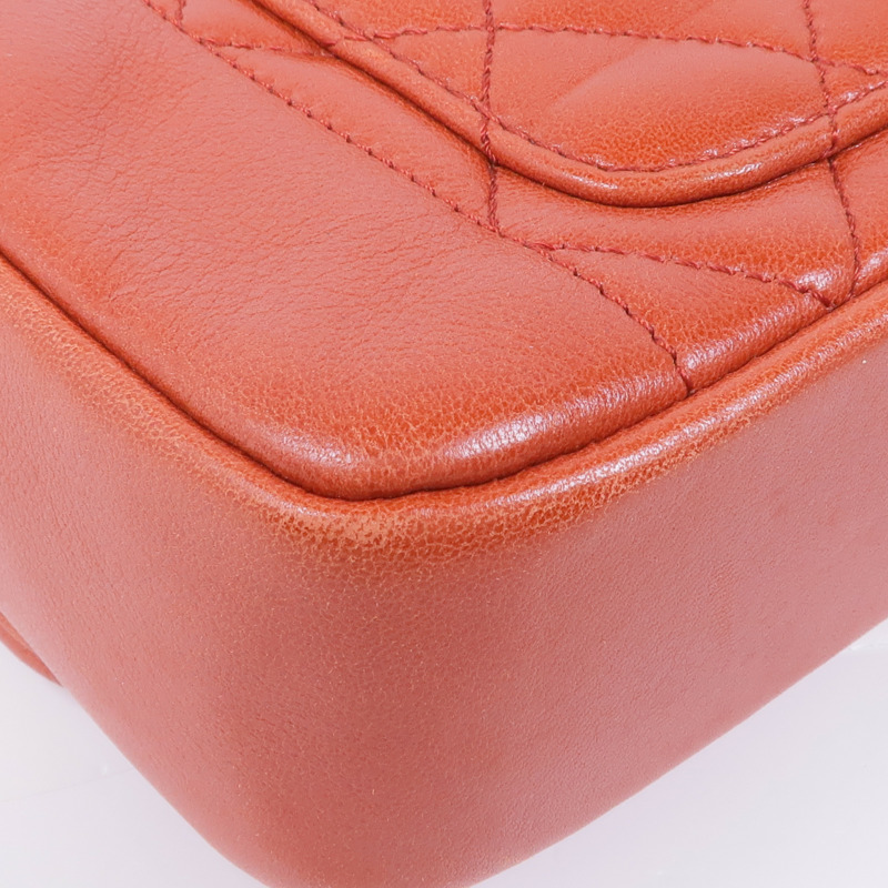 CHANEL 牛皮皮革Chain Shoulder Bag金扣鏈帶肩背袋-14