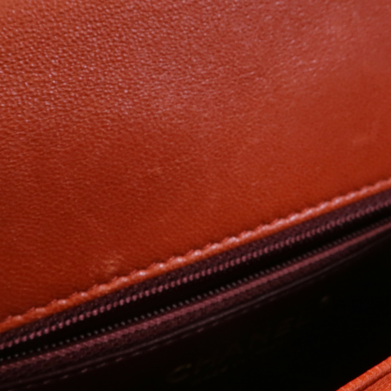 CHANEL 牛皮皮革Chain Shoulder Bag金扣鏈帶肩背袋-17