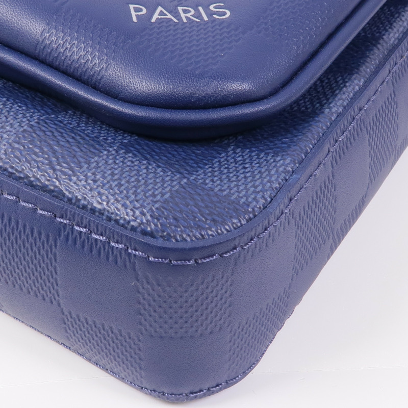 LOUIS VUITTON Damier Squared Trio Shoulder Bag銀扣肩背袋-10