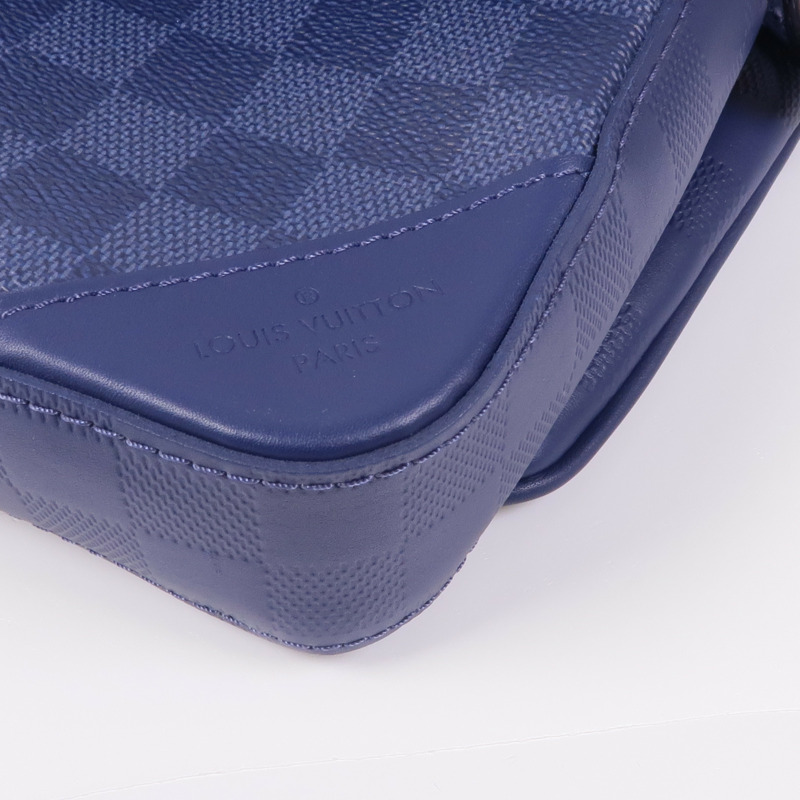 LOUIS VUITTON Damier Squared Trio Shoulder Bag銀扣肩背袋-12