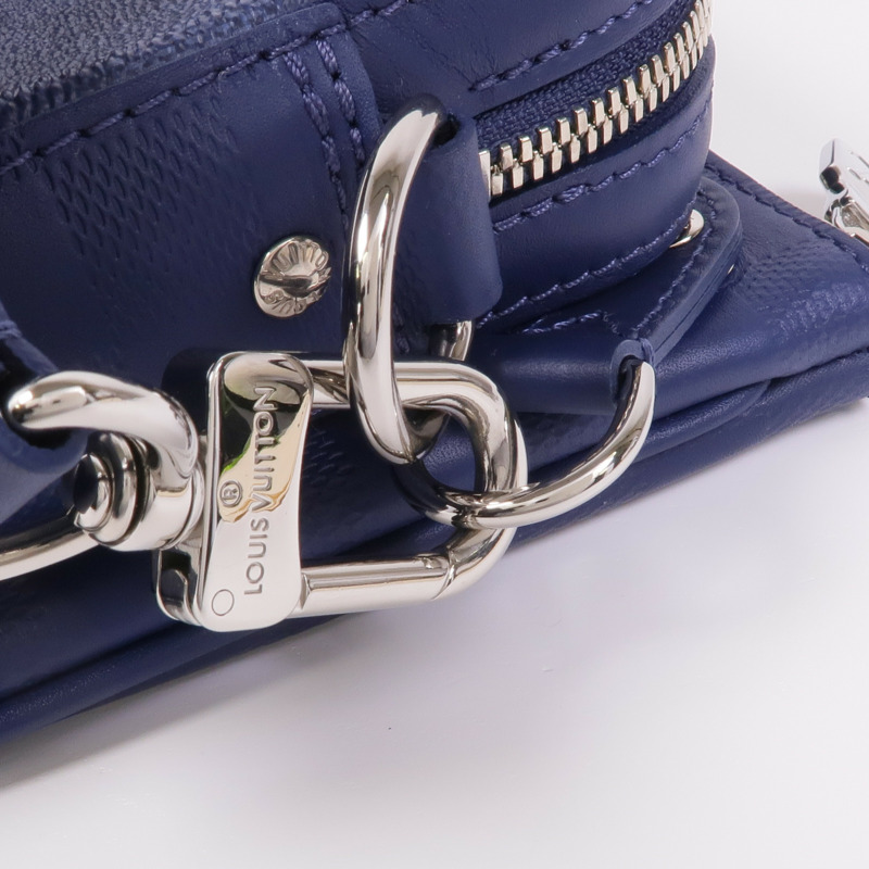 LOUIS VUITTON Damier Squared Trio Shoulder Bag銀扣肩背袋-14