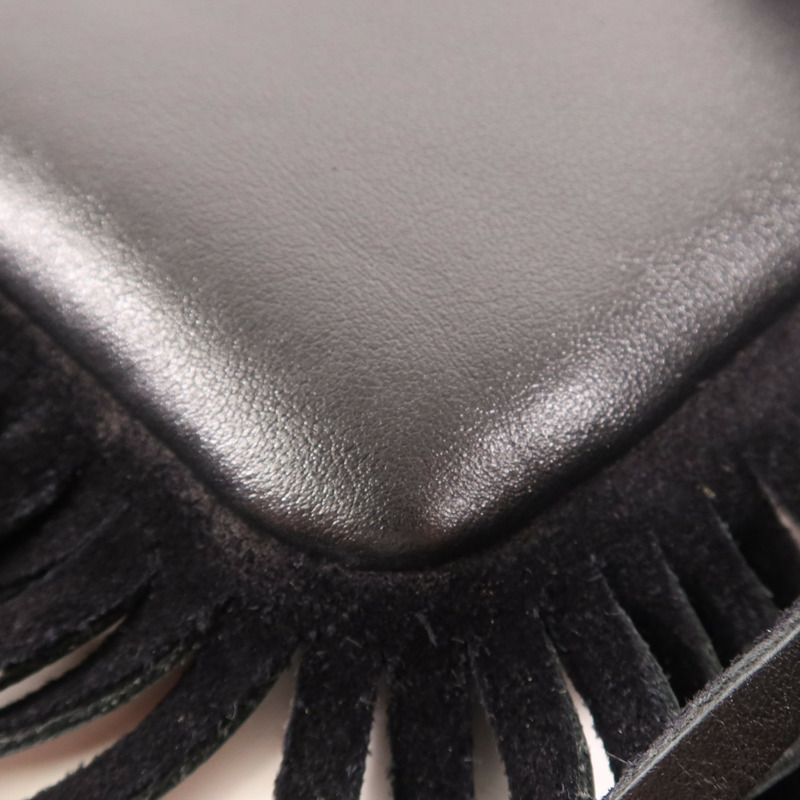 SAINT LAURENT 羊皮皮革Hand Bag銀扣手拿包-9