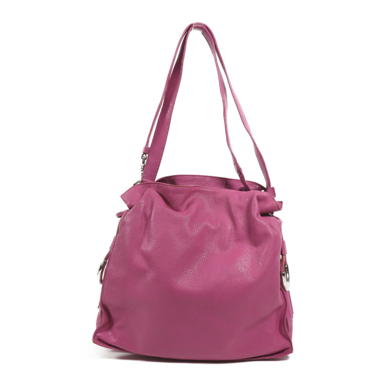 LOEWE 牛皮皮革Shoulder Bag銀扣肩背袋-1