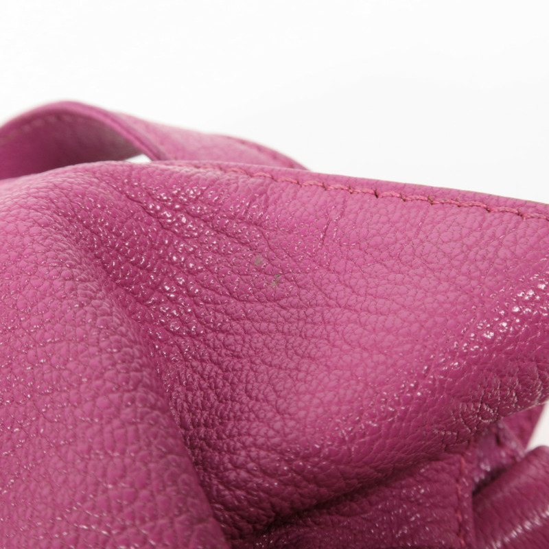 LOEWE 牛皮皮革Shoulder Bag銀扣肩背袋-14