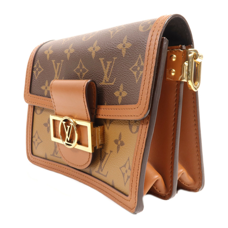 LOUIS VUITTON Monogram Reverse Mini Dauphine金扣肩背袋-2
