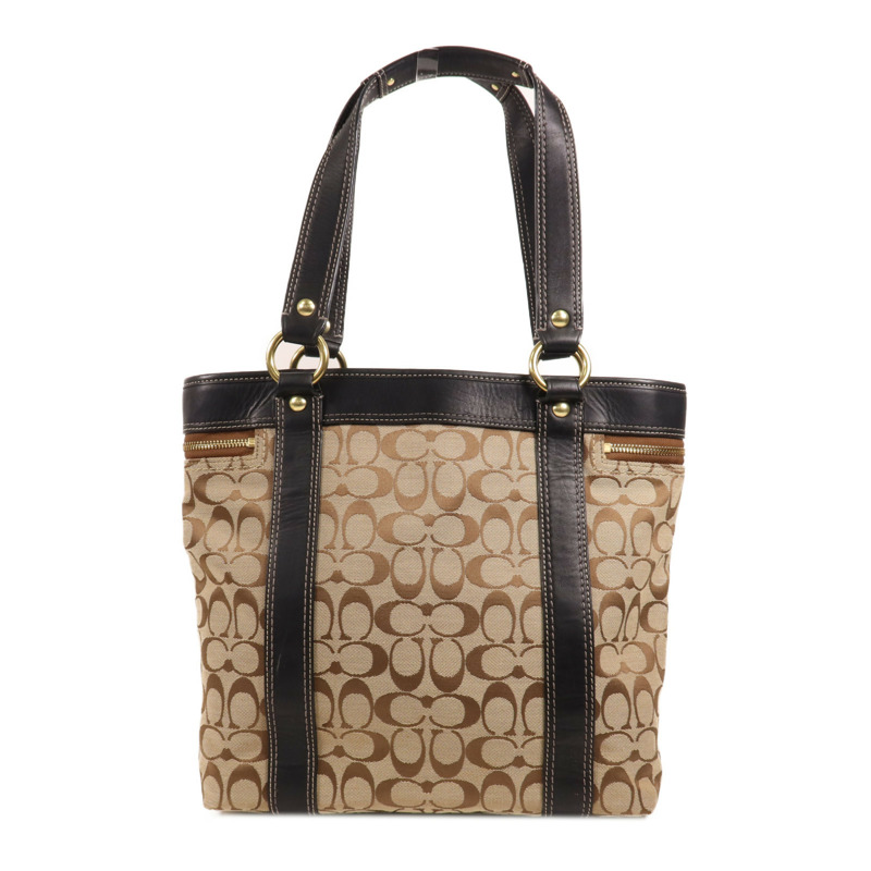 COACH 帆布Shoulder Bag金扣肩背袋-1